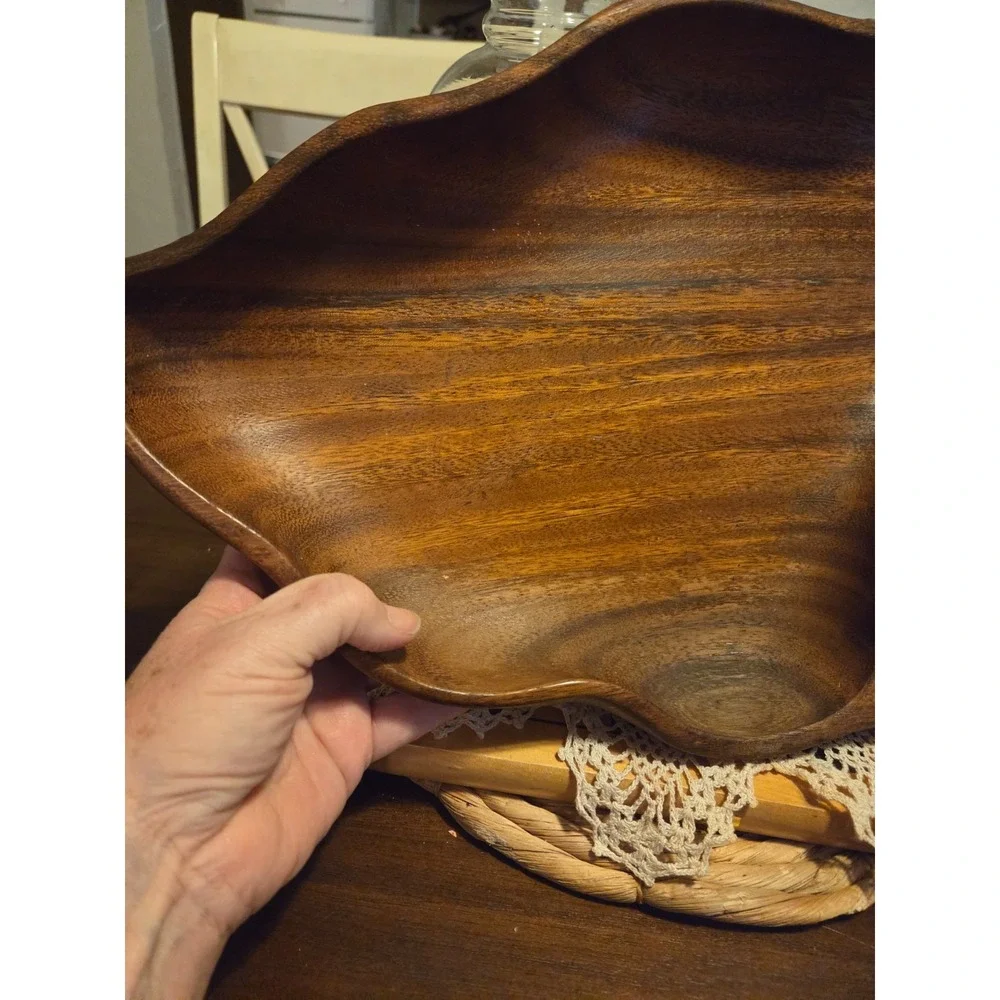 vintage monkey pod serving tray